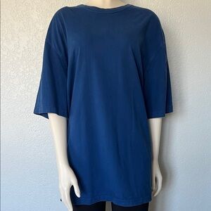Duluth Trading Co Longtail Men’s Blue T-Shirt Size Large Soft 100% Cotton Tee
